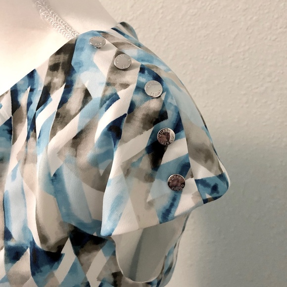 Guess Geometric Sleeveless Dress - Size 10 - Picture 2 of 6